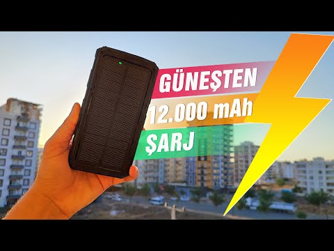 GÜNEŞ ENERJİSİ İLE TELEFONU ŞARJ ETME / S LİNK SL P120 SOLAR PANEL POWERBANK