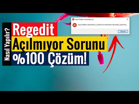 Regedit Açılmıyor Sorunu | 0 Çözüm!
