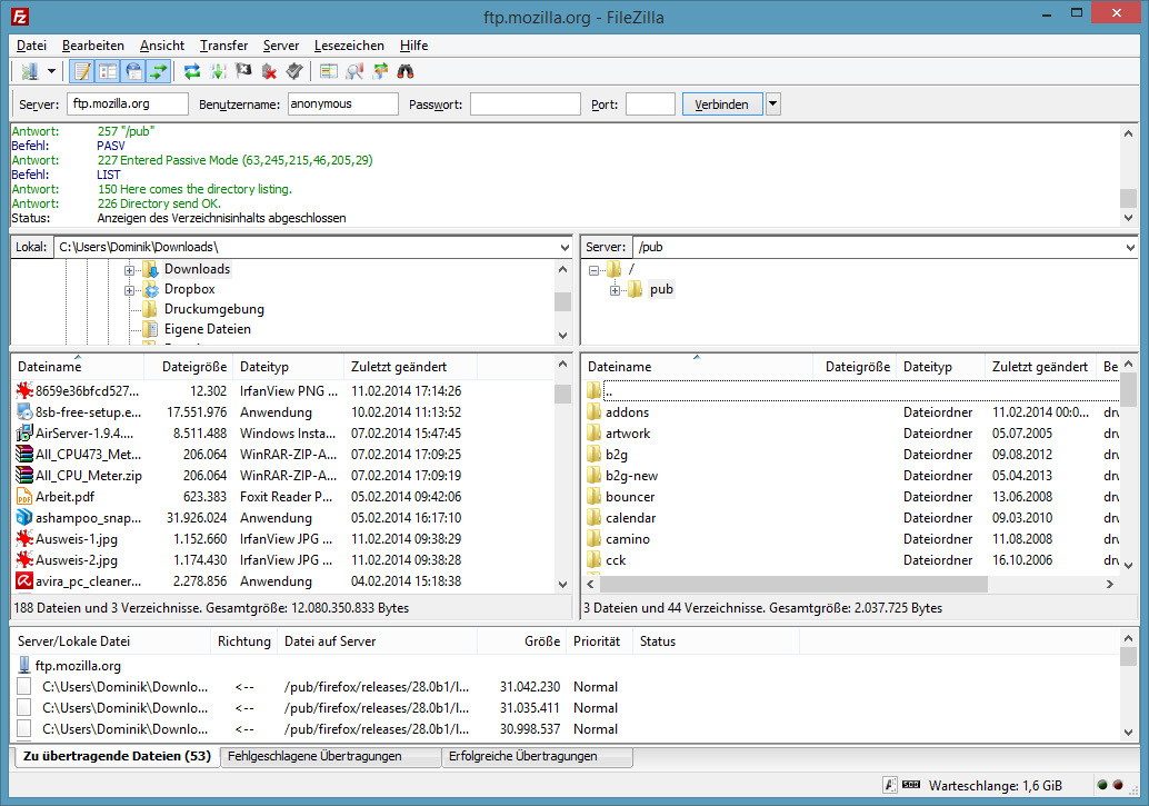 Filezilla Client “Critical file