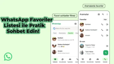 Güncellemeleri ile kullanıcıları memnun etmeye devam eden WhatsApp favori kişiler