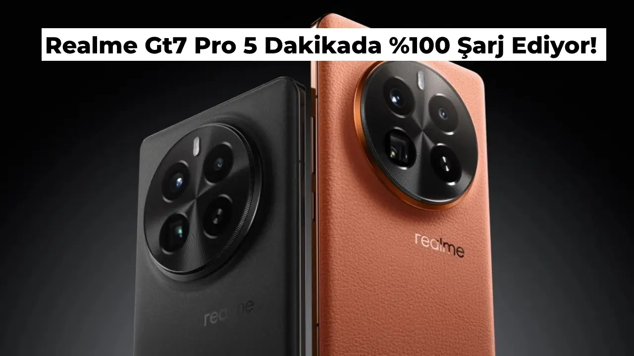 Kırmızı ve Siyah Realme GT7 Pro