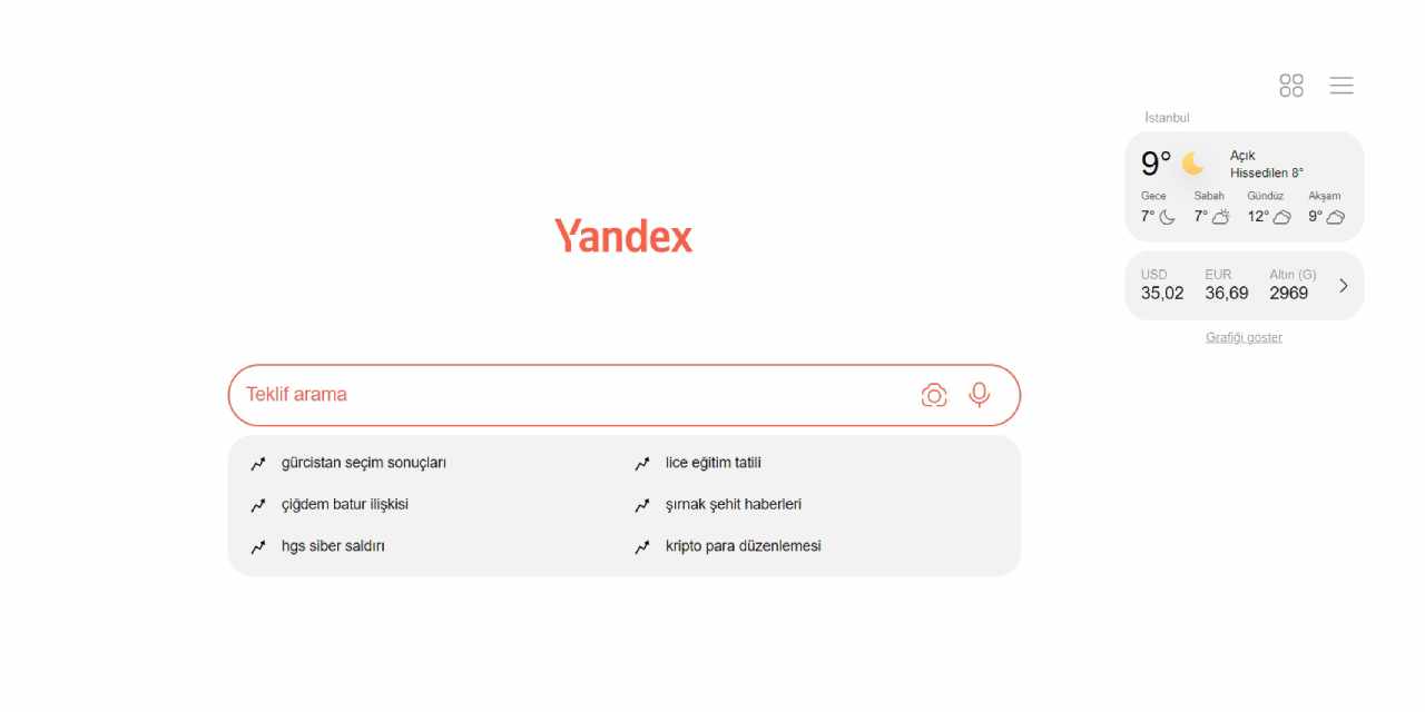 Yandex Arama