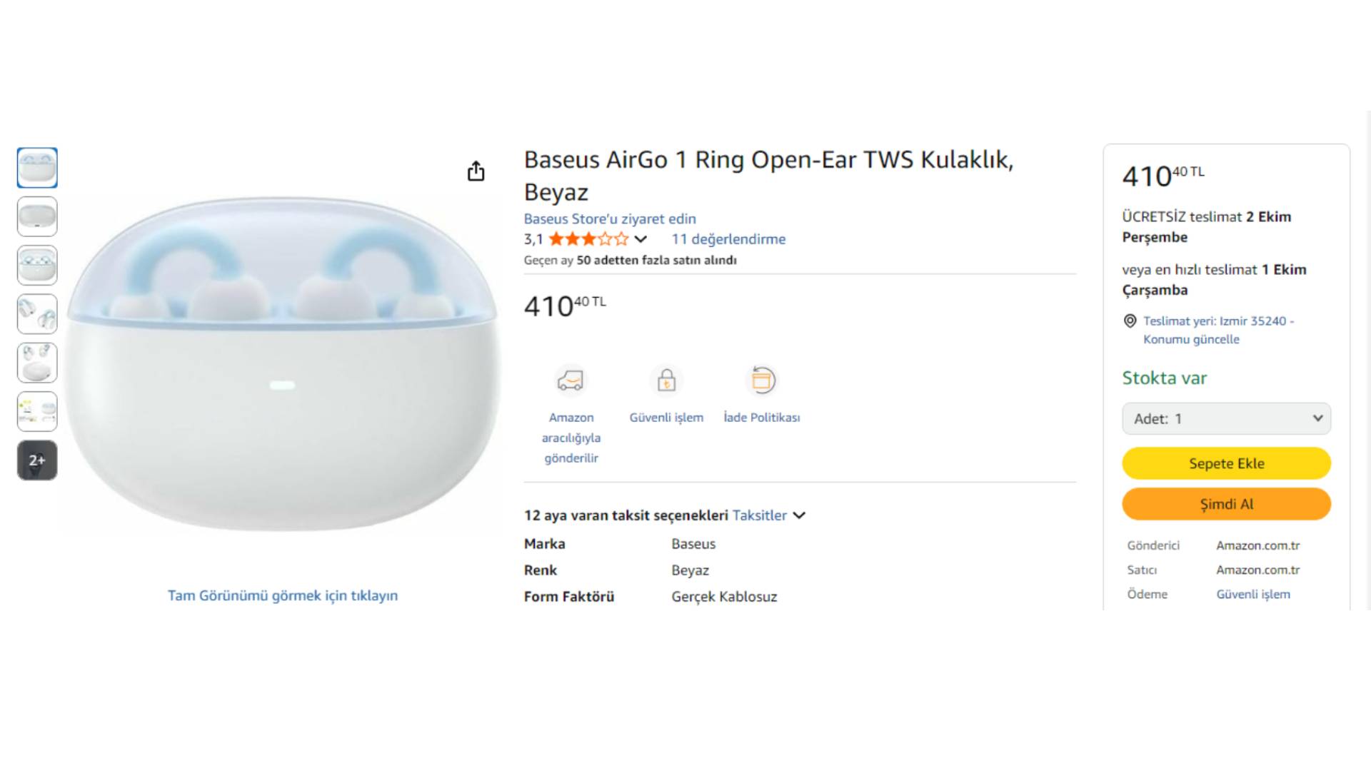 Baseus AirGo AS01 Fiyatı Amazon Prime