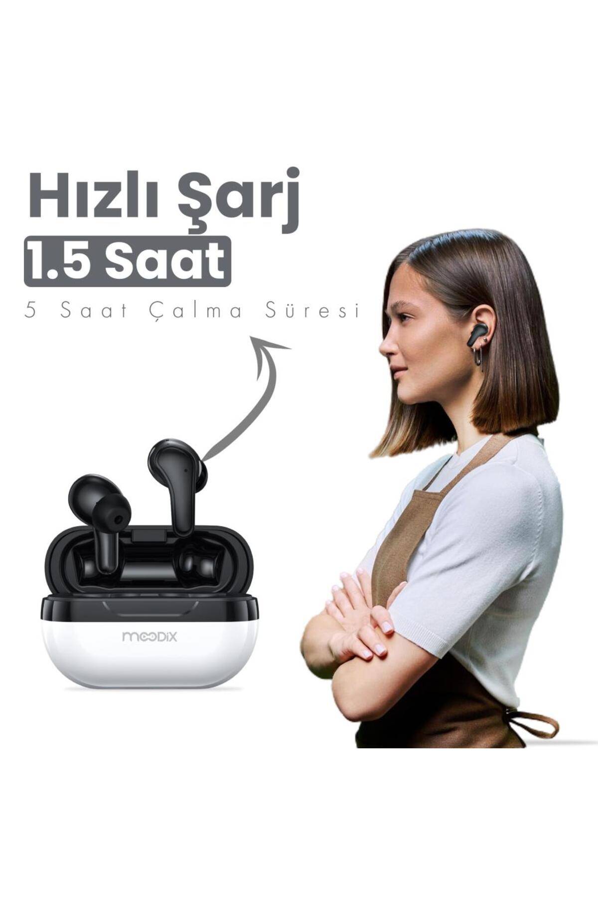 Moodix KI23K50 Tam Kablosuz Kulaklık