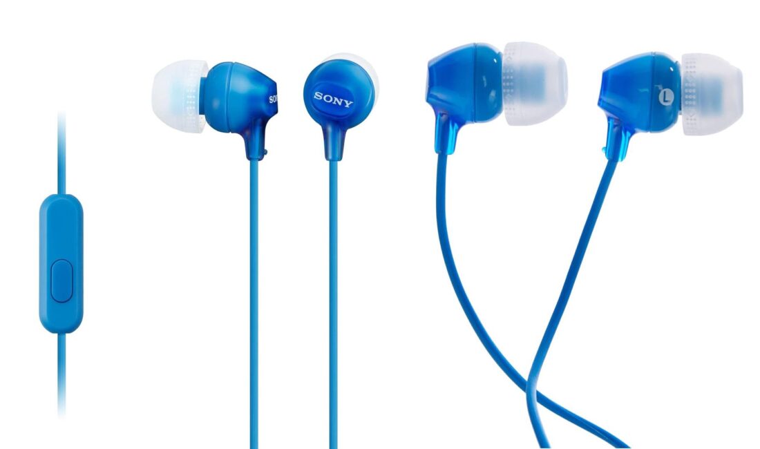 Sony MDR-EX15AP kablolu kulaklık, stereo ses çıkışı, 9mm neodimyum sürücüler