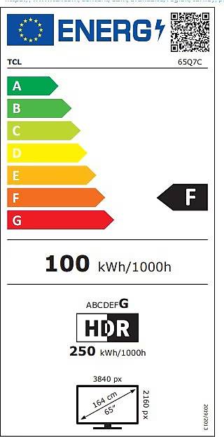 TCL 65Q7C Ultra HD (4K) TV Enerji Tasarrufu