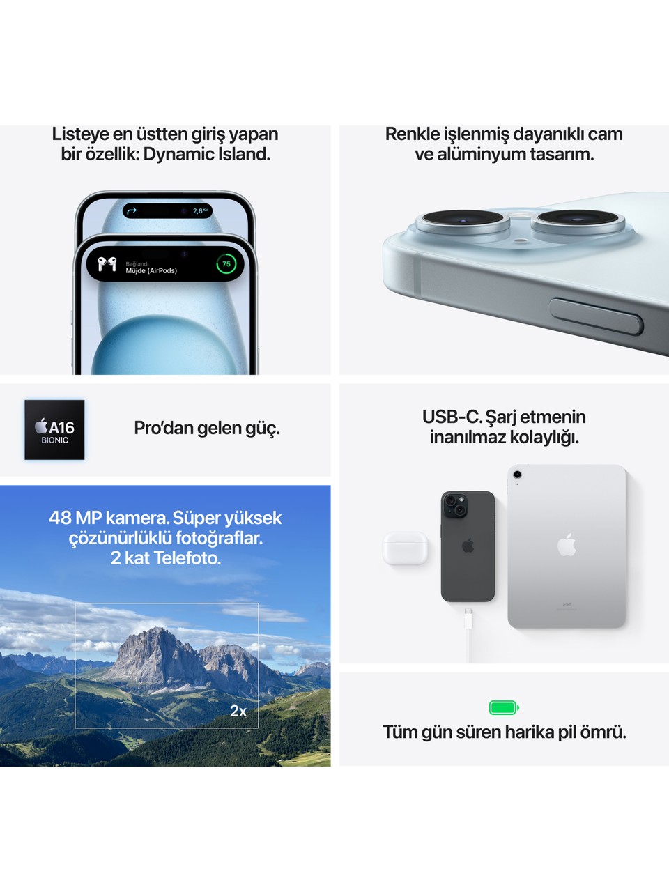 Apple iPhone 15 özellikleri ve tasarımı