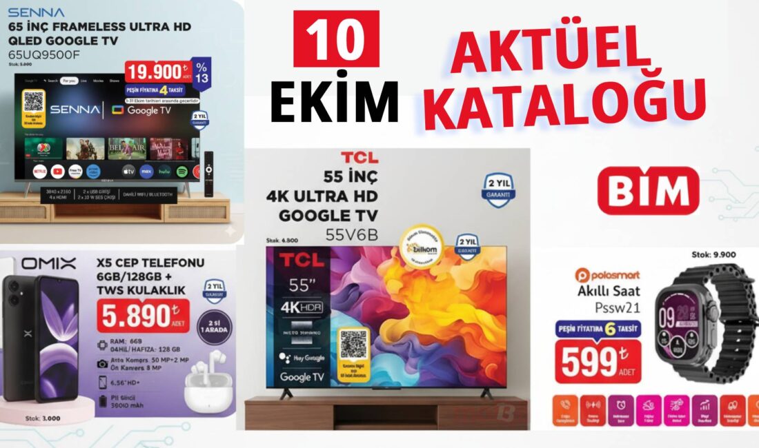 BİM alışveriş marketlerin Aktüel ürünleri kataloglarında 10 Ekim 2025 tarihlerinde