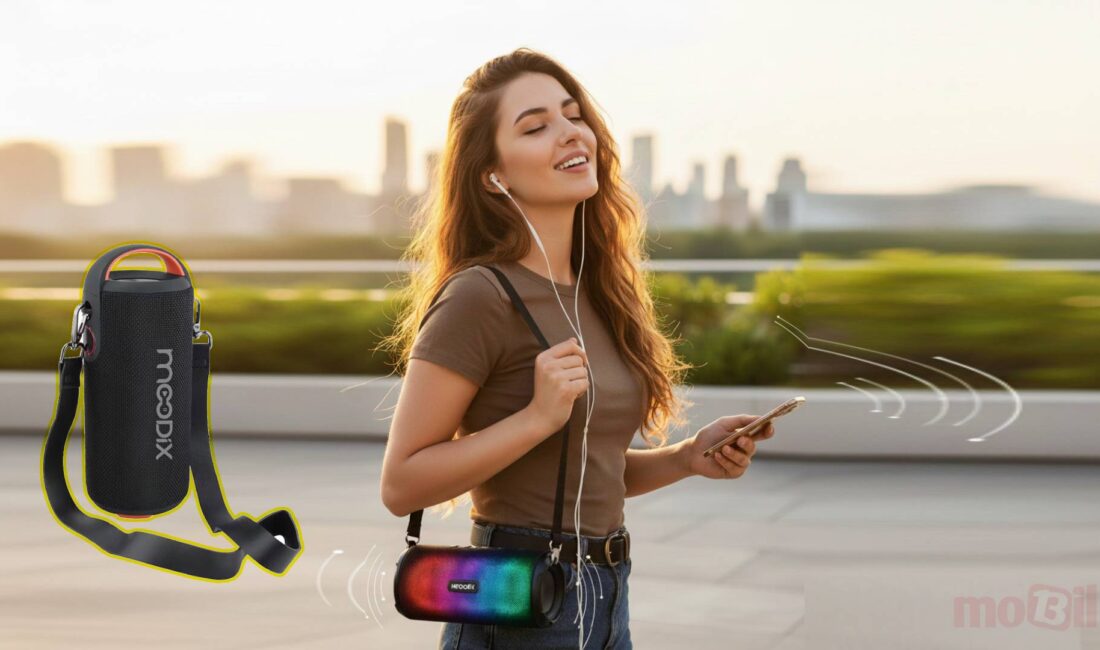 Moodix KI23KS162 Bluetooth Hoparlör; 20W gücü, kablolu/kablosuz bağlantısı, 3 saat