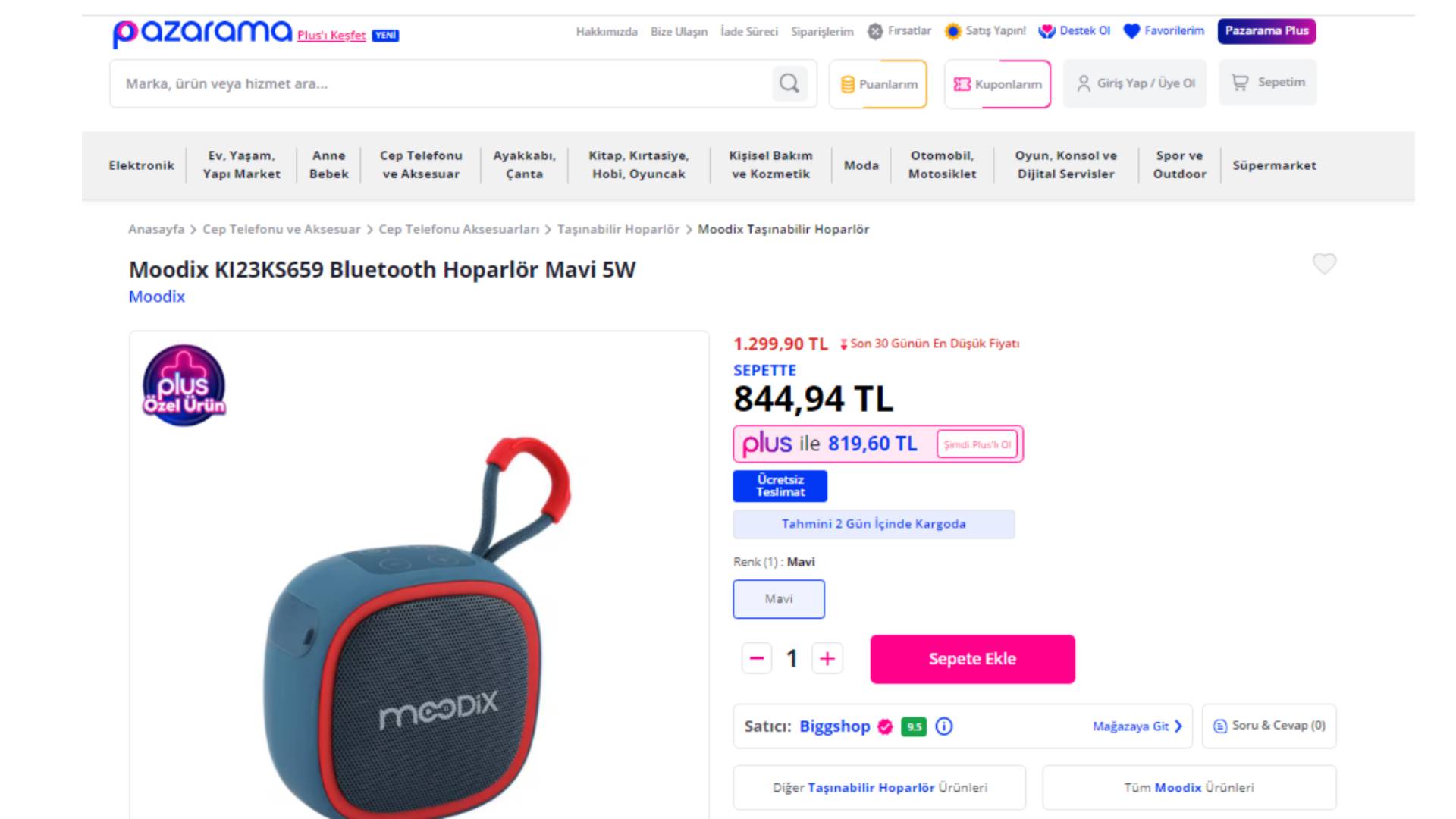 Moodix KI23KS659 Bluetooth Hoparlör Fiyatı Pazarama