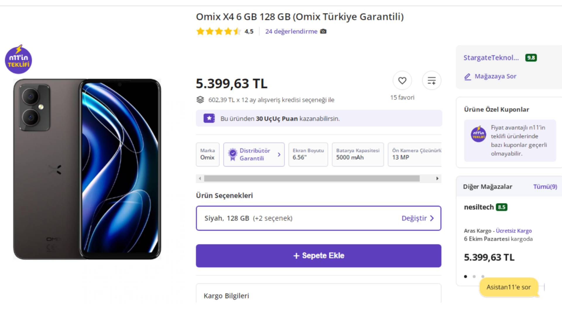 Omix X4 Fiyatı N11