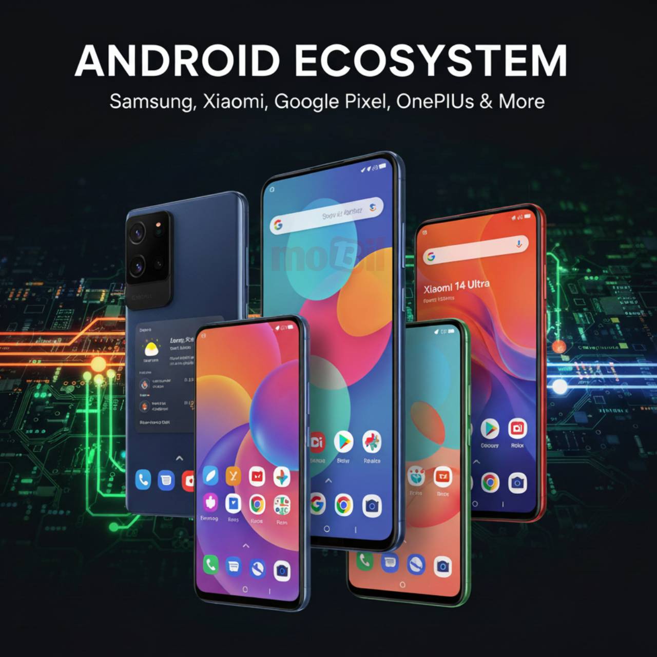 Samsung, Xiaomi, Google Pixel, OnePlus Android telefonlar