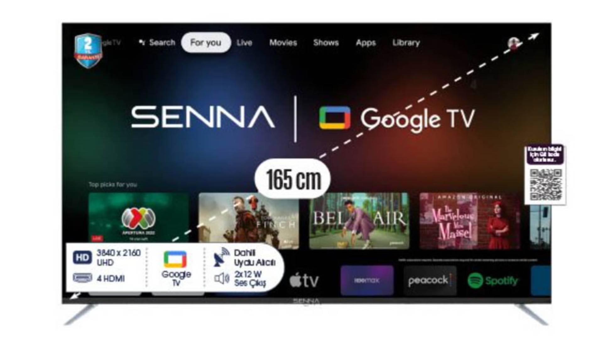 Senna 65 inç Google UHD QLED TV