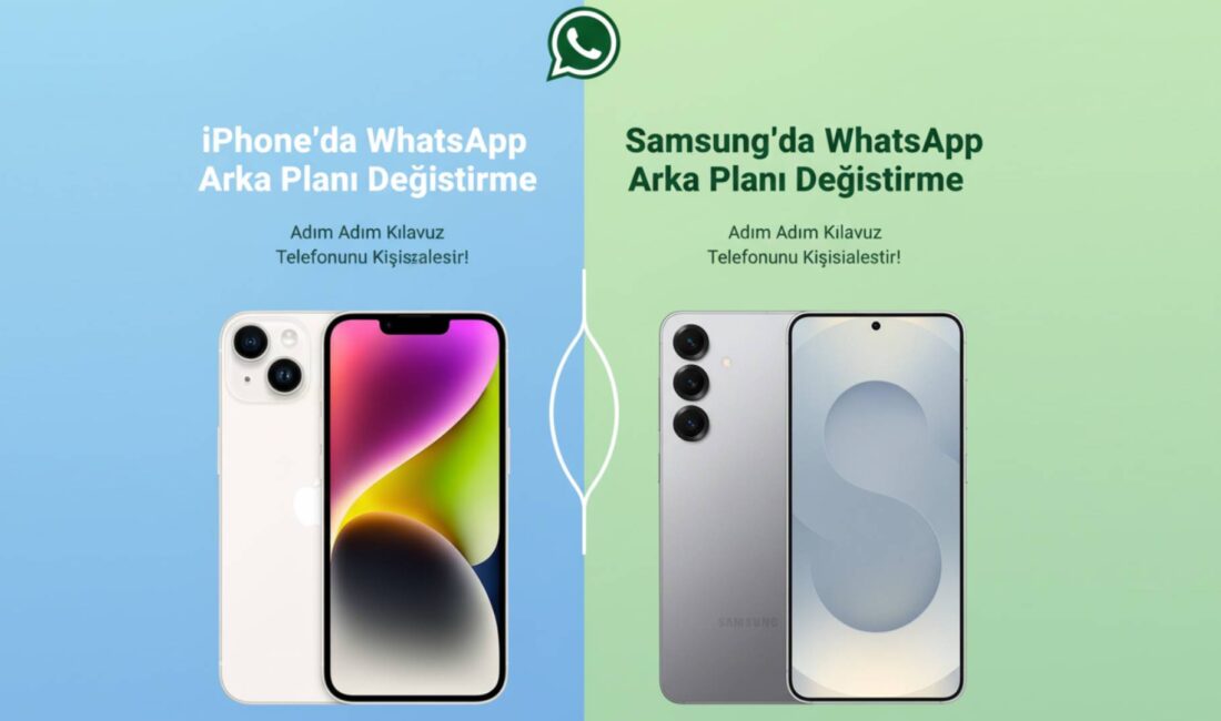iPhone ve Samsung model telefonların Whatsapp arka plan değiştirme işlemleri