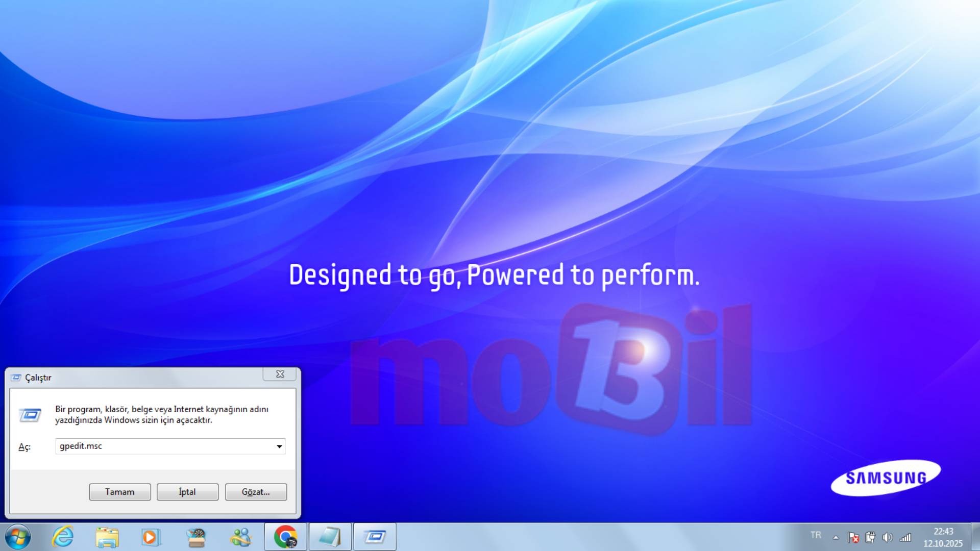 Windows tuşu + R tuşlarına basın, gpedit.msc