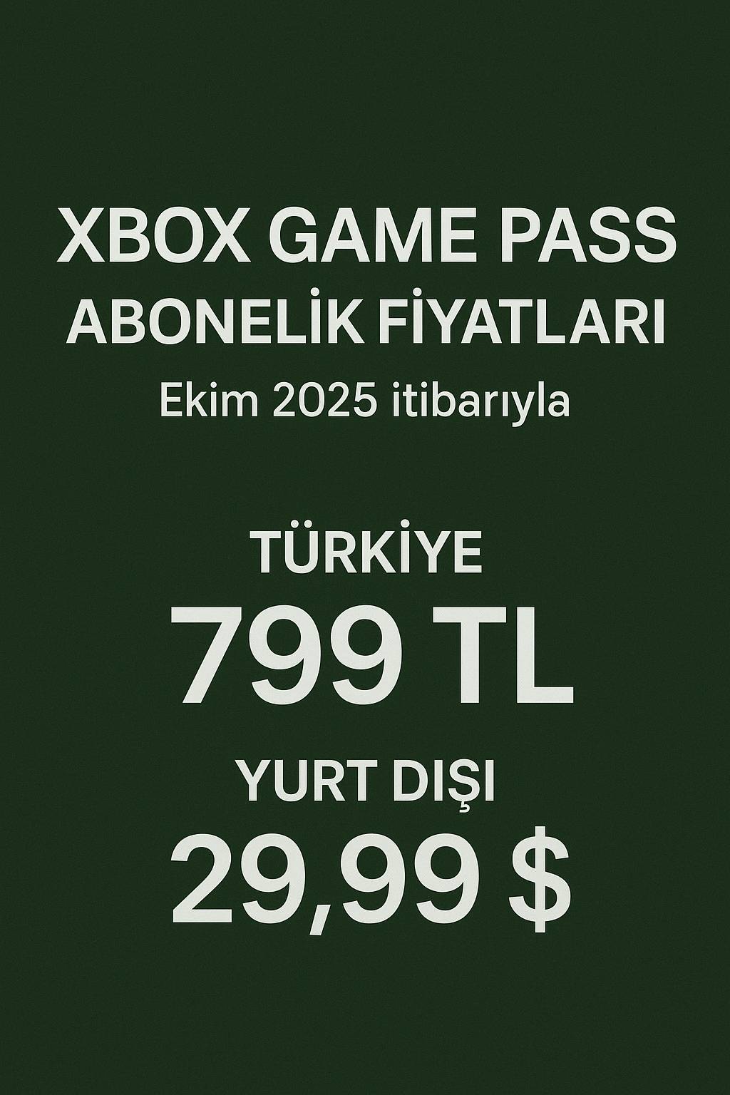 Xbox Game Pass abonelik ücretlerine zam
