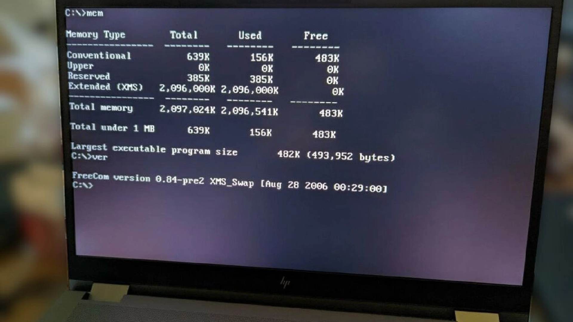 FreeDos Bilgisayar Kurulumu